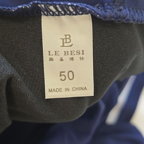 LE BESSI Navy and Pink Floral One Piece Swimsuit Sizr 50(See Meassurments) - Picture 5 of 10